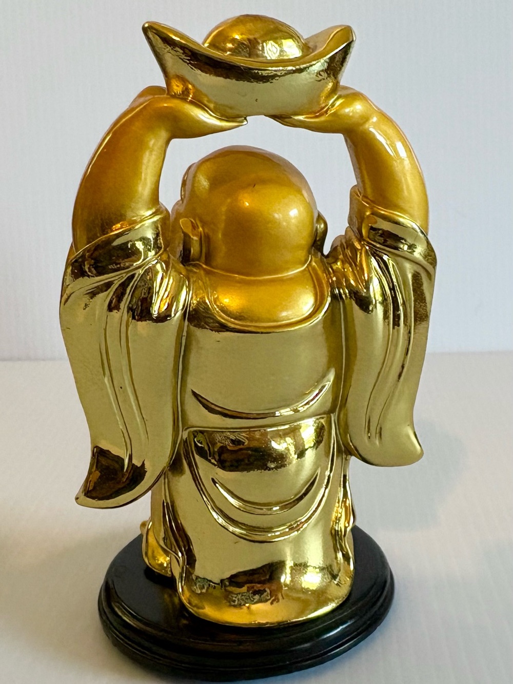 Gold Laughing Buddha 5” Figurine - Prosperity Home Art Décor - Picture 4 of 4